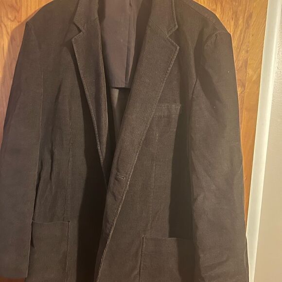 Club Room Men's Corduroy Sport Coat Black 44L (XL) Classic-Fit / Two but… - Picture 2 of 5